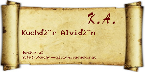 Kuchár Alvián névjegykártya